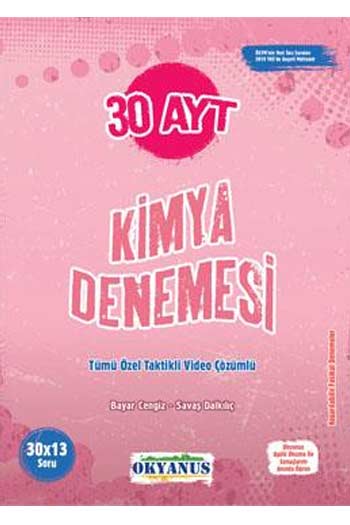 Okyanus Yayınları AYT Kimya 30 Deneme