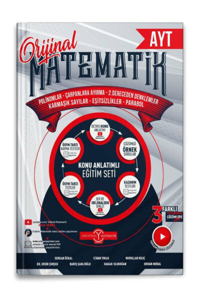 Orjinal Yayınları 2023 AYT Polinom Çarpanlara Ayırma 2.Dereceden Denklemler Karmaşık Sayılar Eşitsizlik Parabol Konu Anlatımı