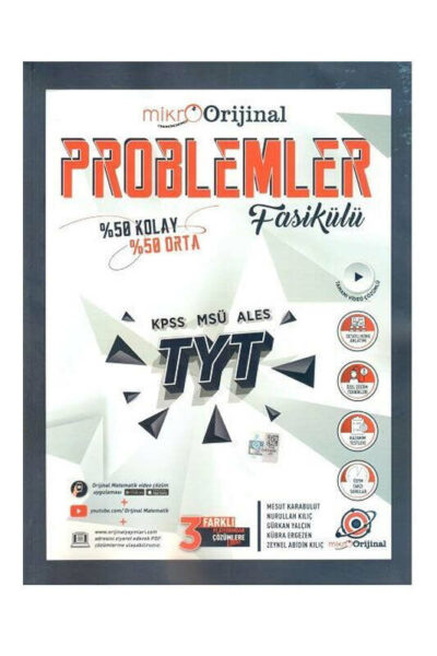 Orjinal Yayınları Mikro TYT Problemler Fasikülü Soru Bankası