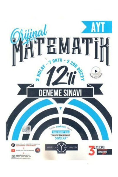 9786256531123 Orjinal Yayınları, 2024, Matematik Kitabı, AYT Kitap, Deneme Kitabı