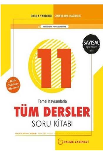 Palme Yayınları 11. Sınıf Sayısal Tüm Dersler Soru Kitabı