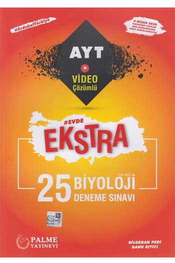 Palme Yayınları AYT Biyoloji Evde Ekstra 25 Deneme Sınavı