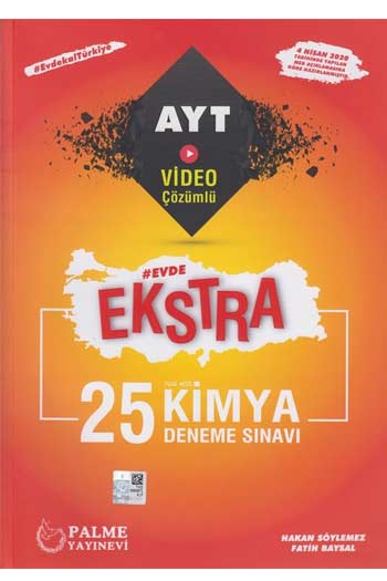 Palme Yayınları AYT Kimya Evde Ekstra 25 Deneme Sınavı