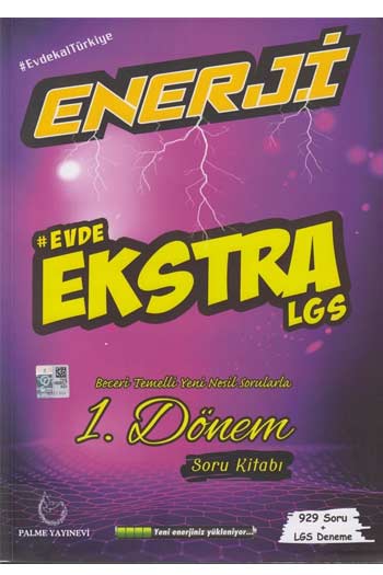 Palme Yayınları 8. Sınıf LGS 1. Dönem Evde Ekstra Enerji Soru Kitabı