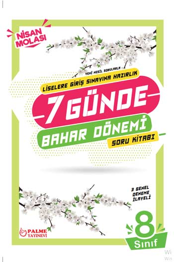 Palme Yayınları 8. Sınıf LGS 7 Günde Bahar Dönemi Soru Kitabı