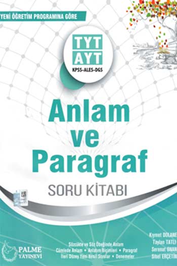 Palme Yayınları TYT AYT KPSS ALES DGS Anlam ve Paragraf Soru Kitabı