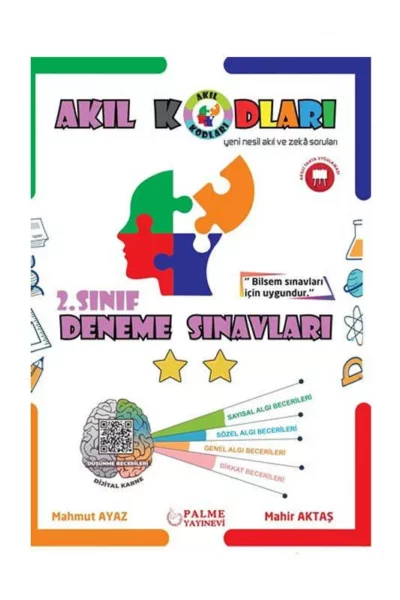 Palme Yayınları 2.Sınıf Deneme Sınavları Akıl Kodları Yeni Nesil Akıl ve Zeka Soruları