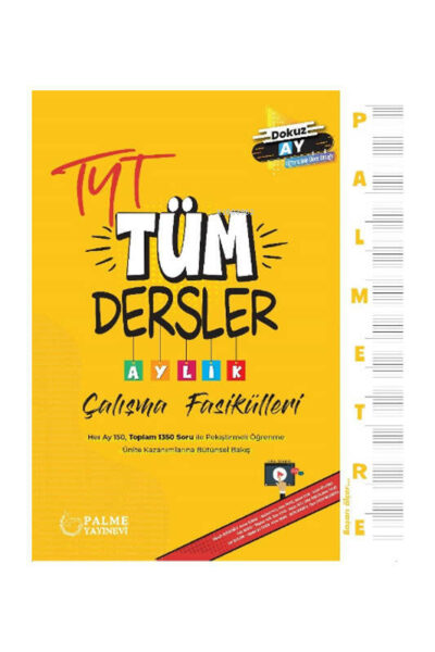 Palme Yayınları 2023 TYT Tüm Dersler Aylık Çalışma Fasikülleri