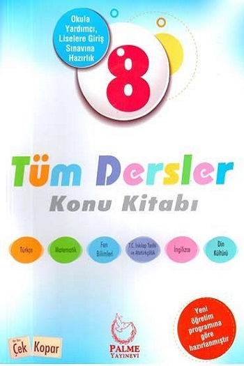 Palme Yayınları 8. Sınıf Tüm Dersler Konu Kitabı