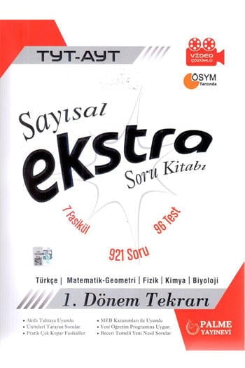 Palme Yayınları TYT AYT Sayısal Ekstra 1. Dönem Soru Kitabı