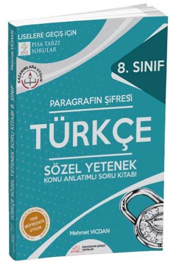 Paragrafın Şifresi 8. Sınıf Türkçe Sözel Yetenek Konu Anlatımlı Soru Kitabı