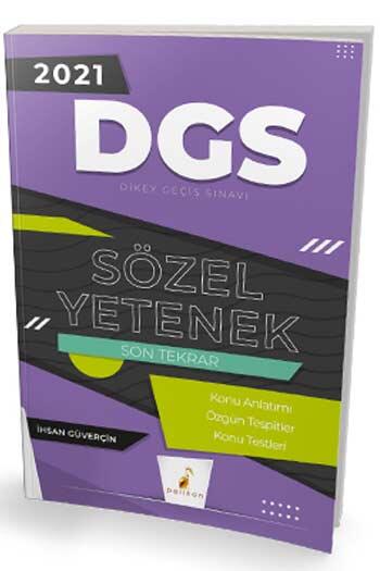 Pelikan Yayınları 2021 DGS Sözel Yetenek Son Tekrar Konu Anlatımı