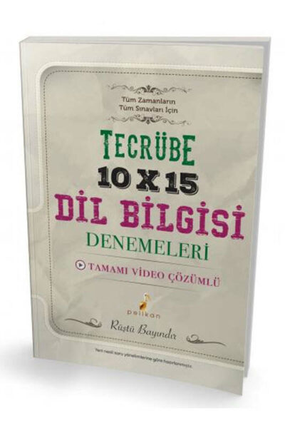 Pelikan Yayınları 2023 Tecrübe Dil Bilgisi 10x15 Tamamı Video Çözümlü Deneme