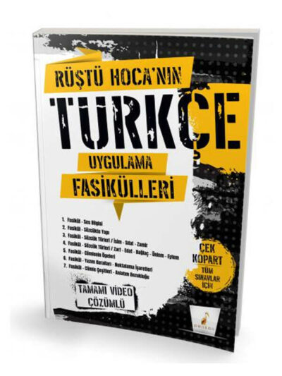 Pelikan Yayınevi Rüştü Hoca'nın Türkçe Uygulama Fasikülleri Tamamı Video Çözümlü