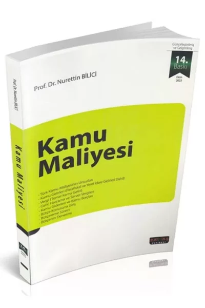 Savaş Yayınları Kamu Maliyesi 14.Baskı (Ekim 2023 Nurettin Bilici)