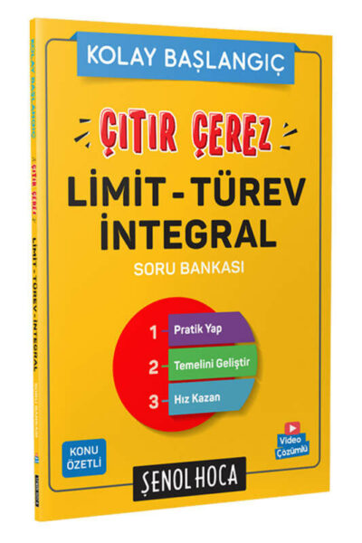 Şenol Hoca Yayınları Çıtır Çerez Limit-Türev-İntegral Soru Bankası (Kolay Başlangıç)