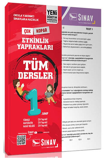 Sınav Dergisi Yayınları 1. Sınıf Tüm Dersler Yaprak Test