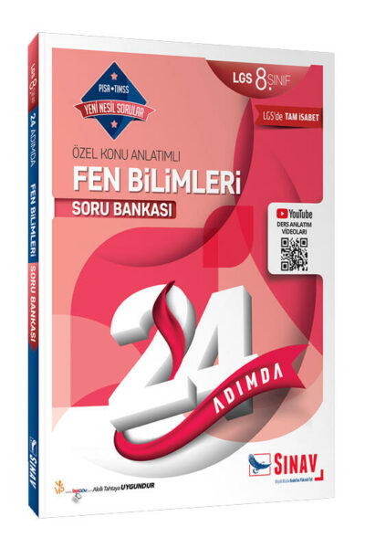 Sınav Yayınları 8. Sınıf LGS Fen Bilimleri 24 Adımda Özel Konu Anlatımlı Soru Bankası