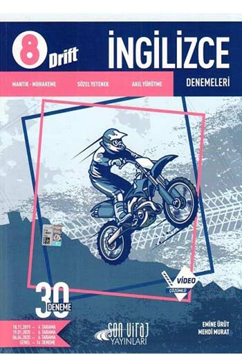 Son Viraj Yayınları 8. Sınıf İngilizce 30'lu Deneme Drift Serisi