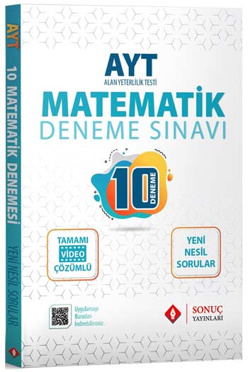 Sonuç Yayınları AYT Matematik Video Çözümlü 10 Deneme