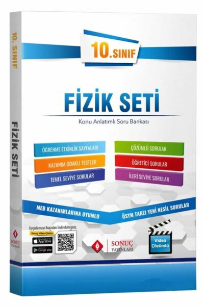 Sonuç Yayınları 10. Sınıf Fizik Kazanım Merkezli Soru Bankası Seti