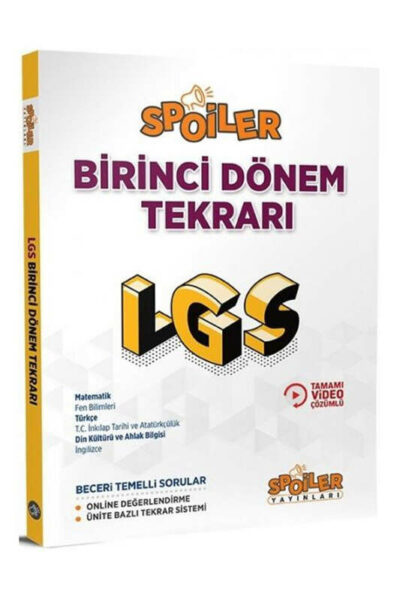Spoiler Yayınları 8.Sınıf LGS Birinci Dönem Tekrarı