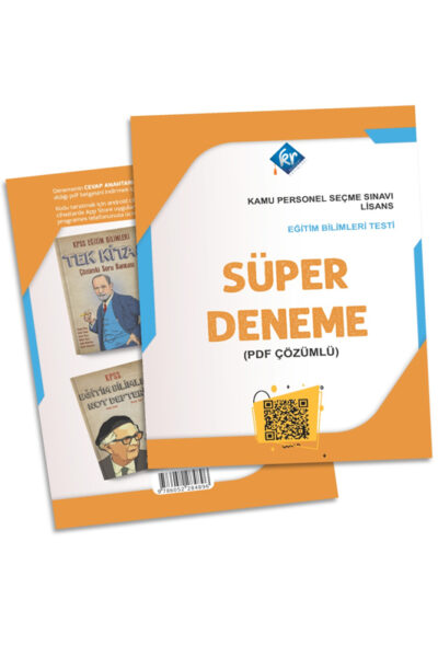 KR Akademi 2020 KPSS Eğitim Bilimleri PDF Çözümlü Süper Deneme
