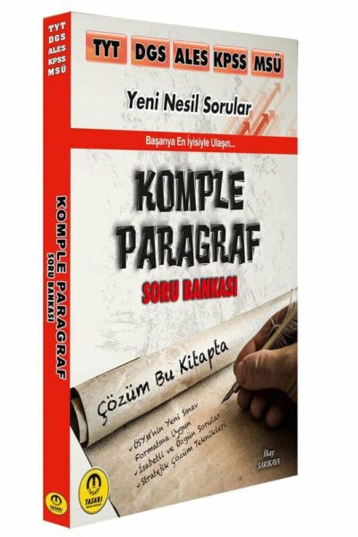 Tasarı Eğitim Yayınları TYT DGS ALES KPSS MSÜ Komple Paragraf Soru Bankası