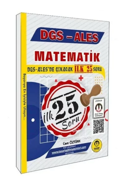 Tasarı Yayınları DGS ALES Matematik İlk 25 Çıkacak Soru Çözümlü