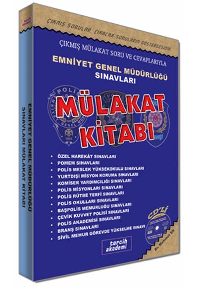 Tercih Akademi Yayınları Emniyet Genel Müdürlüğü Sınavları Sonrası Mülakat Kitabı CD'li
