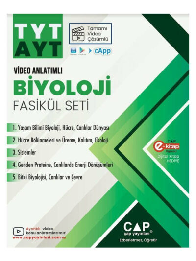 Çap Yayınları TYT AYT Biyoloji Video Anlatımlı Fasikül Seti