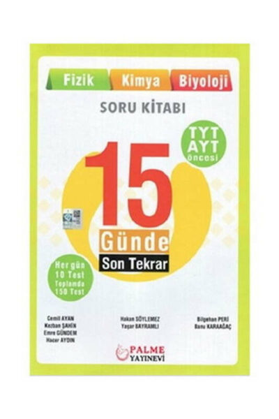Palme Yayınevi TYT AYT Öncesi 15 Günde Son Tekrar Soru Kitabı