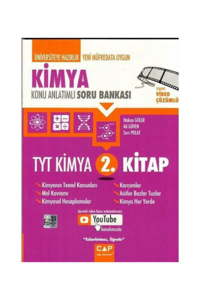 Çap Yayınları TYT Kimya 2. Kitap Konu Anlatımlı Soru Bankası