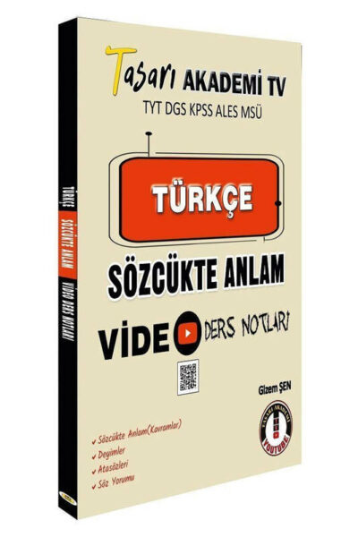 Tasarı Eğitim Yayınları TYT Türkçe Sözcükte Anlam Vİdeo Ders Notlari