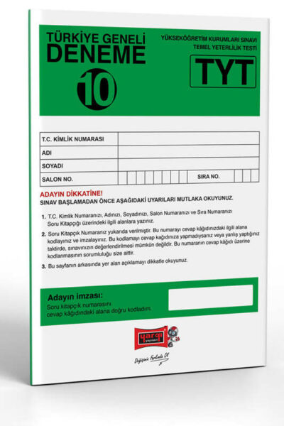 TYT Türkiye Geneli Deneme Sınavı - 10 Yargı Yayınları