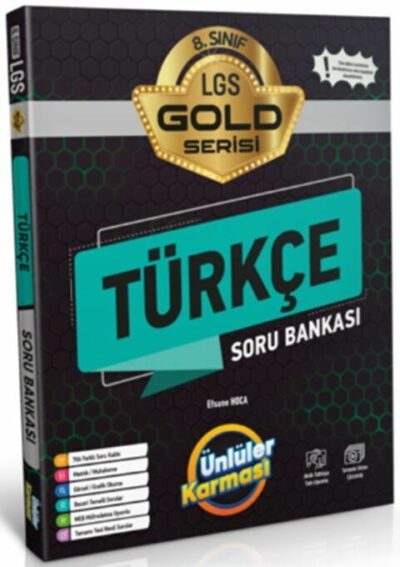 Ünlüler Karması Yayınları 8. Sınıf LGS Türkçe Gold Serisi Soru Bankası