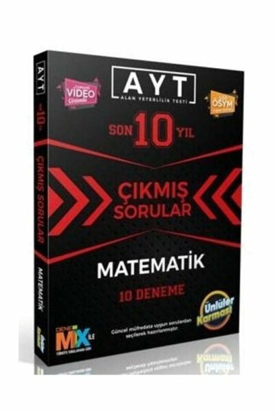 Ünlüler Yayınları AYT Matematik Son 10 Yıl Çıkmış Sorular 10 Deneme