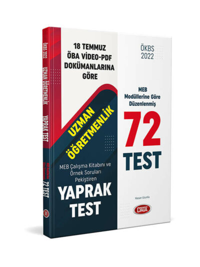 Data Yayınları Uzman Öğretmenlik Yaprak Test