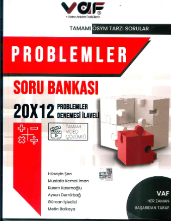 VAF Yayınları TYT Problemler Soru Bankası (20x12 Problemler Denemesi) İlaveli