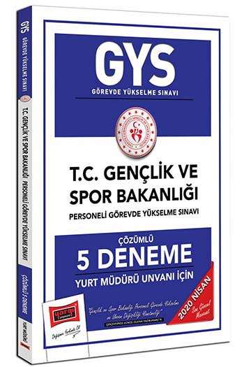 Yargı Yayınları 2020 GYS T.C. Gençlik ve Spor Bakanlığı Yurt Müdürü Unvanı İçin Çözümlü 5 Deneme