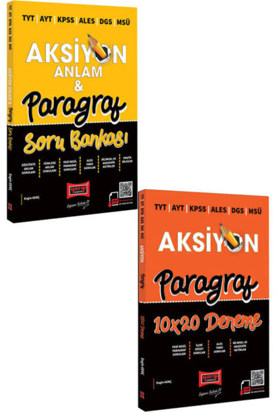 Yargı Yayınları 2022 TYT AYT KPSS ALES DGS MSÜ Aksiyon Anlam & Paragraf Soru Bankası ve 10x20 Deneme Seti