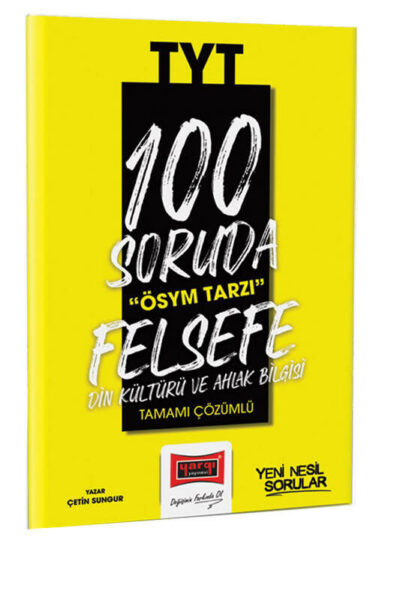 Yargı Yayınları 2023 100 Soruda ÖSYM Tarzı TYT Felsefe Din Kültürü ve Ahlak bilgisi Tamamı Çözümlü Soru Bankası