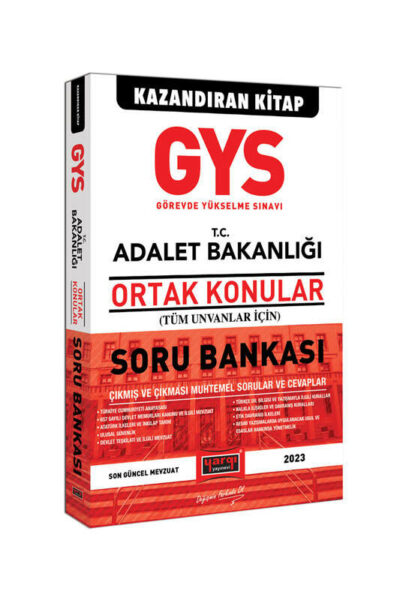Yargı Yayınları 2023 Adalet Bakanlığı GYS Tüm Unvanlar İçin Ortak Konular Soru Bankası