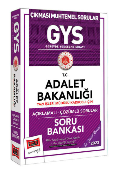 Yargı Yayınları 2023 Adalet Bakanlığı GYS Yazı İşleri Kadrosu İçin Açıklamalı Soru Bankası