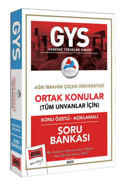 Yargı Yayınları 2023 Ağrı İbrahim Çeçen Üniversitesi GYS Ortak Konular Tüm Unvanlar İçin Konu Özetli Açıklamalı Soru Bankası
