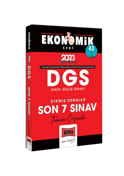 Yargı Yayınları 2023 DGS Ekonomik Seri Tamamı Çözümlü Son 7 Yıl Çıkmış Sınav Soruları