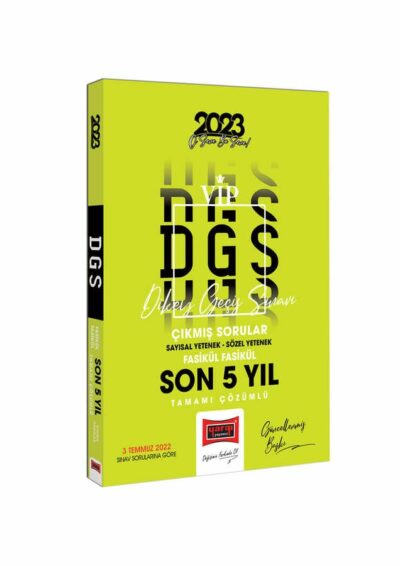 Yargı Yayınları 2023 DGS Son 5 Yıl Tamamı Çözümlü Fasikül Fasikül Çıkmış Sınav Soruları