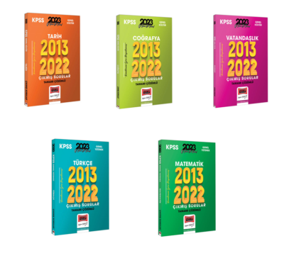 Yargı Yayınları 2023 KPSS 2013-2022 GY-GK Tamamı Çözümlü Çıkmış Sorular Seti