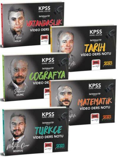 Yargı Yayınları 2023 KPSS GK-GY İnteraktif Video Ders Notları Seti