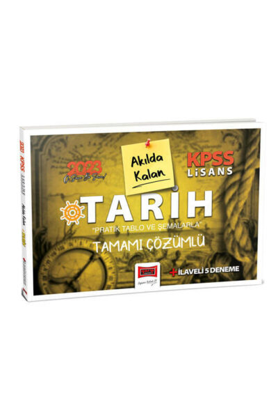 Yargı Yayınları 2023 KPSS Lisans Pratik Tablo ve Şemalarla Akılda Kalan Tarih Tamamı Çözümlü 5 Deneme İlaveli